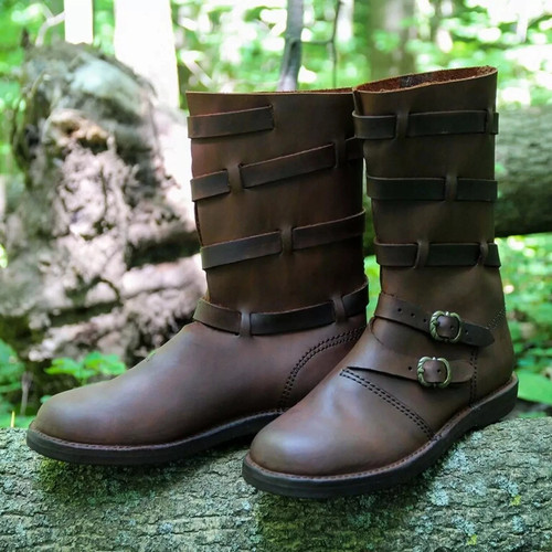 Medieval leather boots - boots, |
