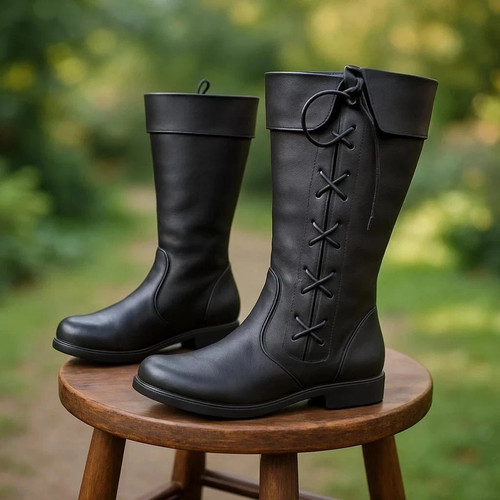 Medieval leather boots - medieval,