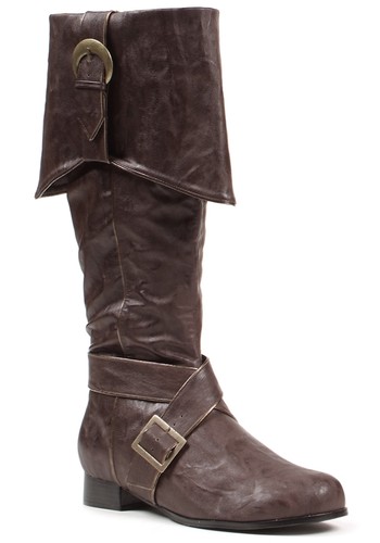 Mens brown buckle pirate - mens,
