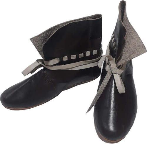 Medieval leather boots brown - medieval,